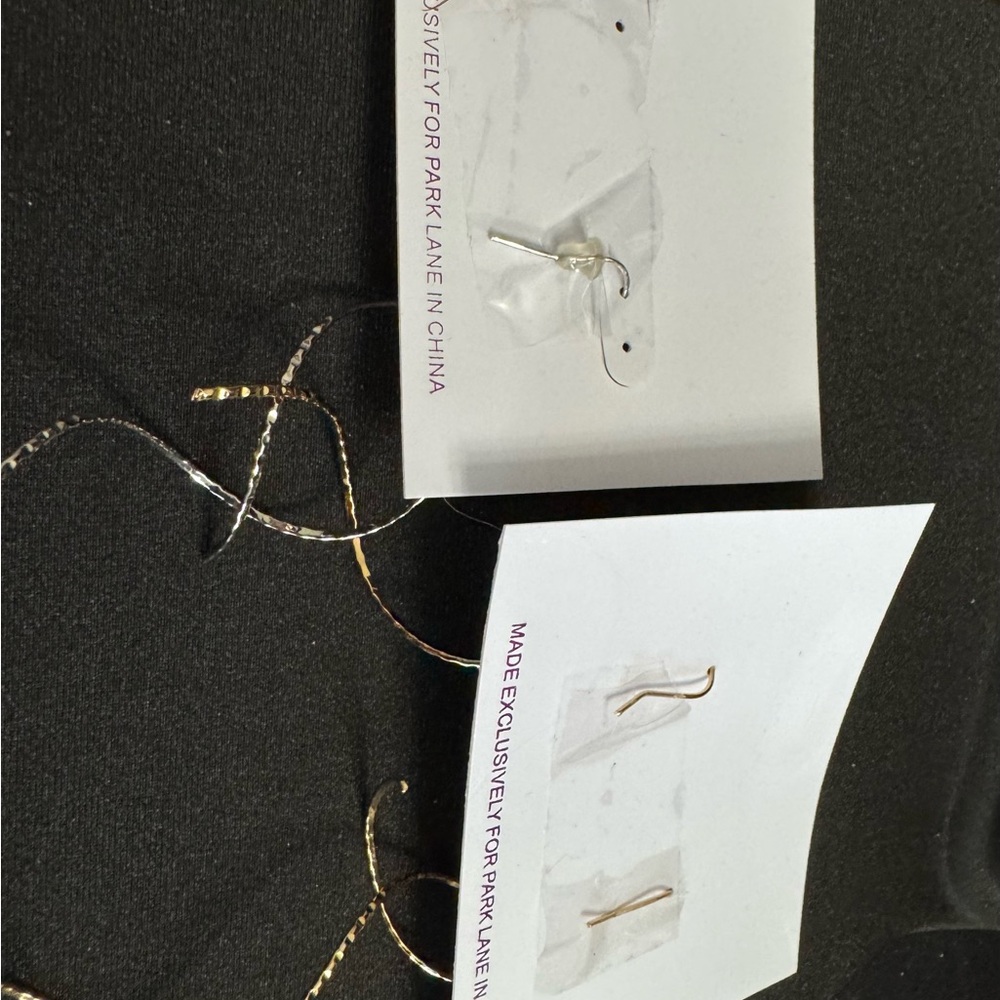 Park Lane /Two Pair - Twisted Silver and Twisted Gold Earrings. Fun to wear! - Picture 5 of 6